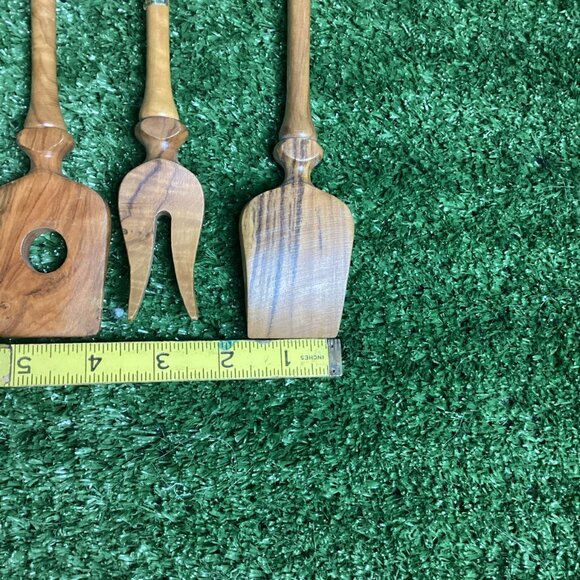 Vintage Oliv-Art Wooden Kitchen Hanging Utensils Set - Picture 9 of 9